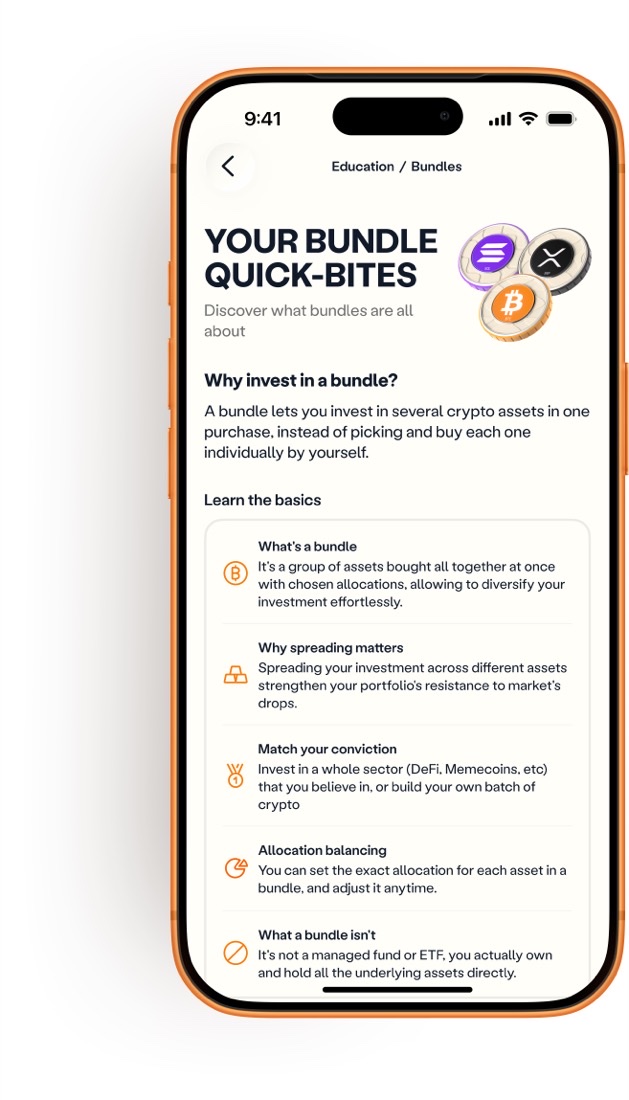 Your bundle quick-bites: an education screen explaining what a bundle is