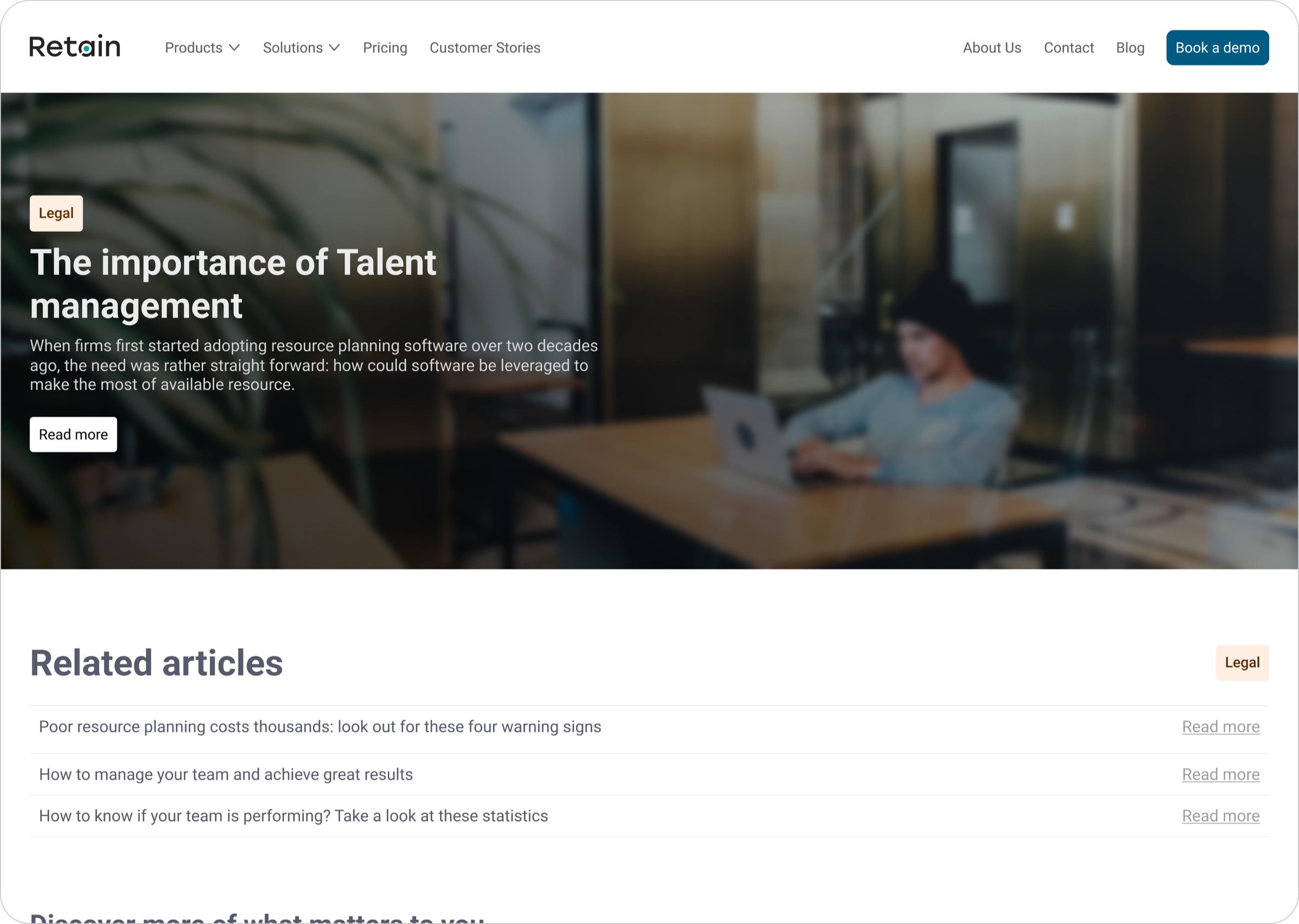 Client website