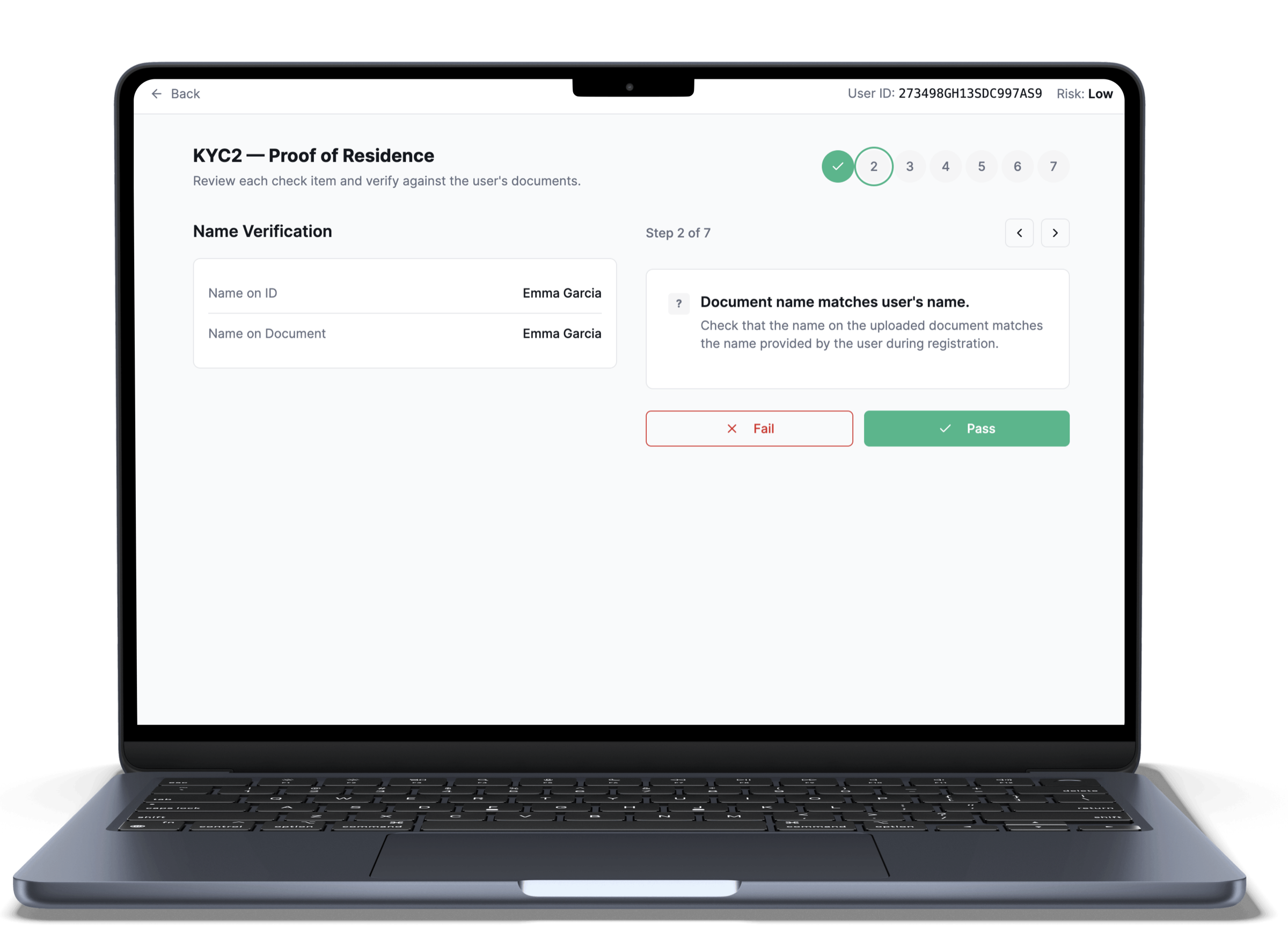 The linear Lovable prototype that guided agents through one check at a time