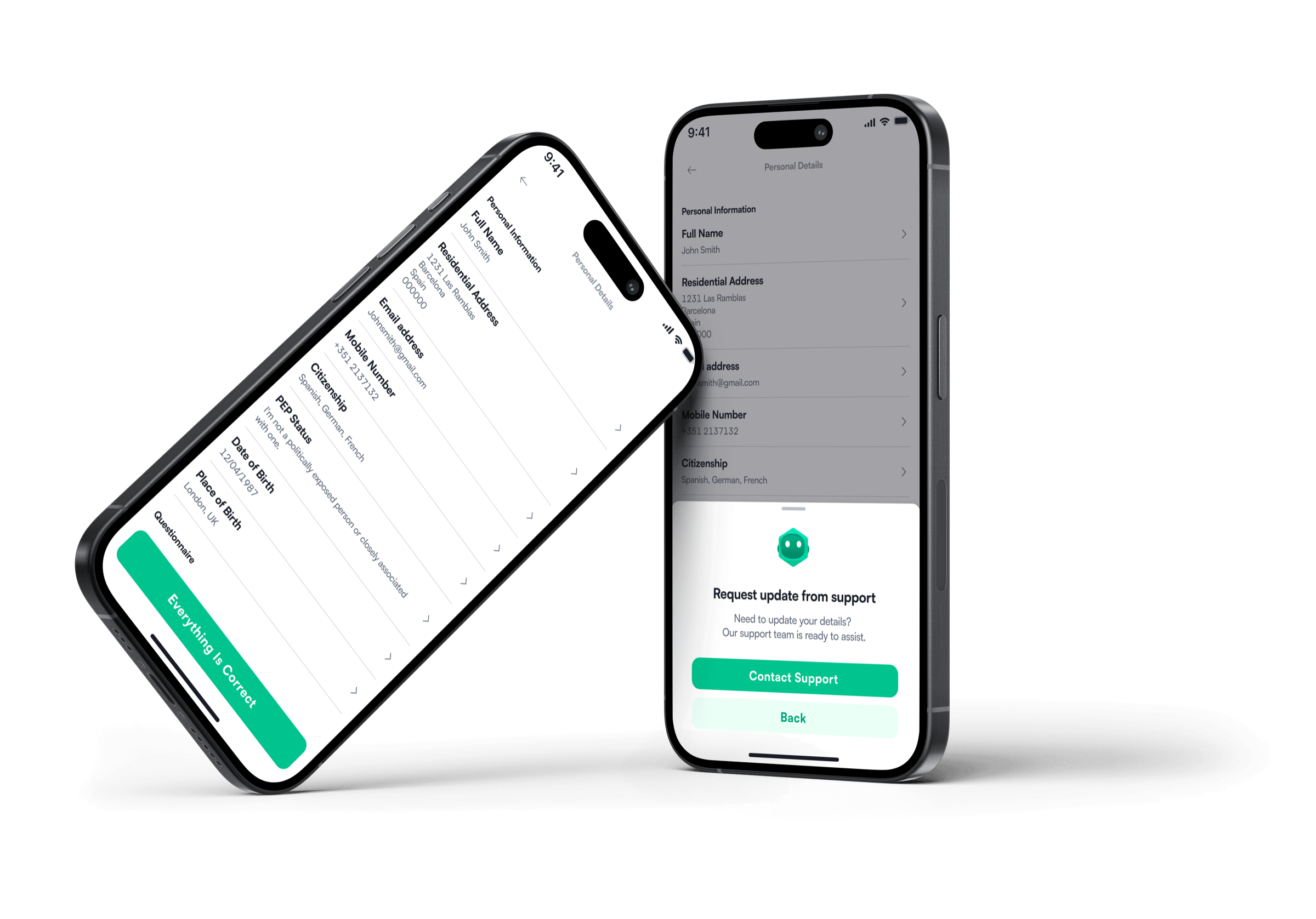 The Figma handoff board with annotated flows